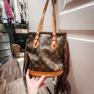 Authentic Vintage Boho Petite French LV Tote